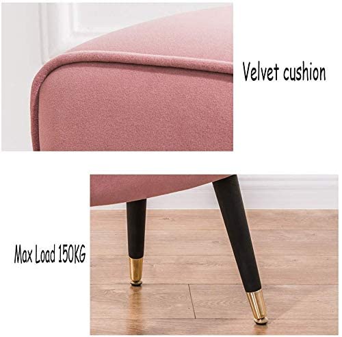 Repose-pieds rectangle en velours rose pour dressing