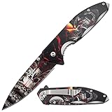 Snake Eye Tactical Fantasy Printed Spring Assist knife