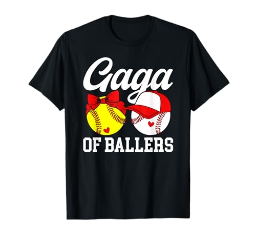 Gaga Of Ballers Baseball Softball Gaga Grandma T-Shirt