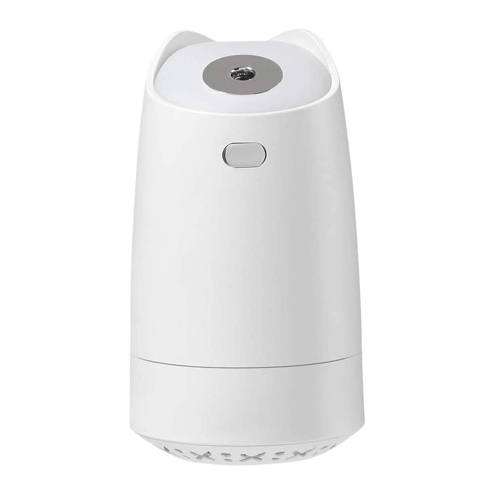 UK PLUS Mini Humidifier 280ML Portable Hand-Held USB Humidifier With 4-Hour Auto Shut-Off & Colorful Night Light Mute Humidification Cute Ultrasonic Cool Mist Humidifier (White)