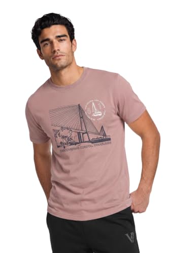 Image of Van Heusen Men's Athleisure Graphic T-Shirt - Comfortable Crew Neck| Soft Breathable Cotton Blend | Casual Wear Style | Summer Favorite | Style 60054