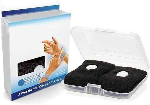 Anti-Nausea Wristband for Anxiety & Motion Sickness Relief – Acupressure Bands for Travel, Sea, Car & Air Sickness – Reusable Drug-Free Handband for Adults & Kids (Pair)
