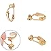 BronaGrand 20 Pieces Earring Clip Backs Clip-on Earring Converter Components Findings with Post for None Pierced Ears, Silver and Gold