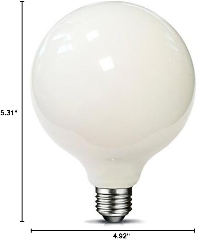 MRDENGE26 LED Dimmable Light Bulbs 100 Watt Equivalent,Large G40(G125) LED Bulb, 120V Soft White Globe Light Bulb for Decorative (2700K) Pack of 1