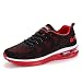 Monrinda Unisex Scarpe da Ginnastica Donna Scarpe da Corsa Unisex Uomo Scarpe da Corsa Sneaker Air Cuscino Corsa Fitness Running Sneakers Casual all'Apert BlackRed 38EU