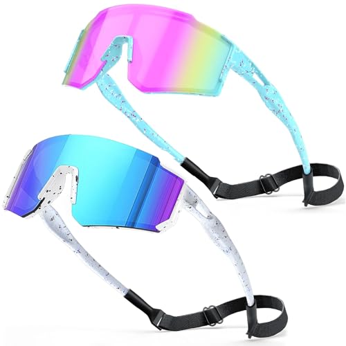 AXERHK Sonnenbrille Kinder, Sonnenbrillen, 2 Pack UV-Schutz Schutzbrille...