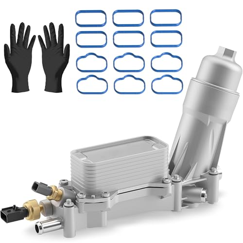 926-876 926-959 Upgraded ALL Aluminum Engine Oil Filter Housing with Oil Cooler Fit for Chrysler 200 300, Dodge Charger Challenger Journey Caravan Durango Avenger, Wrangler, Ram ProMaster 3.6L