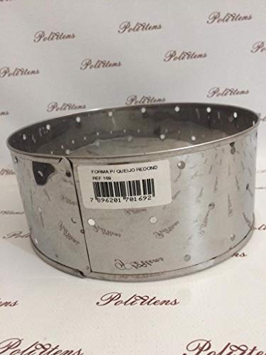 Forma Redonda Inox Para Queijo Branco Minas 1,5 Kg Malta