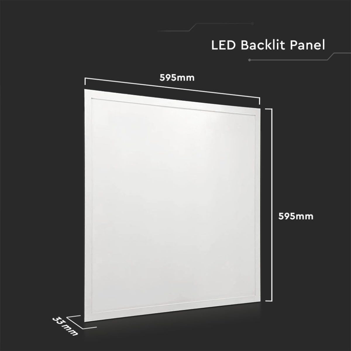 Pannello Led 60X60, Pannello Da Incasso, 36W 4320lm 120LM/W Angolo 110°, Illuminazione Commerciale Per Uffici negozi ospedali ect. (2, Bianco Freddo 6400K)