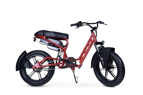 Image of Velzi Electric Cycle for Adults | Fat Tyre E-Bike | Dual Suspension | 25 km /h Top Speed | Comfortable Upright Ride | Stylish Urban Commuter Electric Bicycle