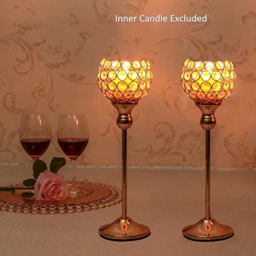 VINCIGANT Votive Candle Holders Pack of 2 for Modern Anniversary Celebration Halloween Wedding Coffee Table Decorative Centerpieces