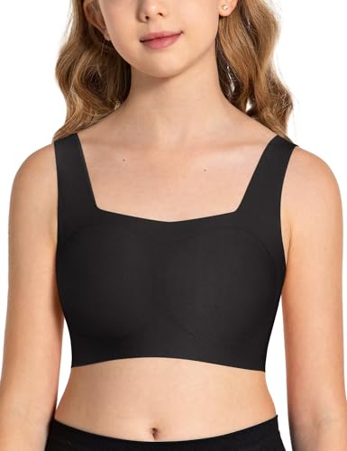 Deyllo Training Bra Removable Padded Bralette Seamless Wireless Comfortable Breathable Bra for 11 to 17 Year Old Teenagers