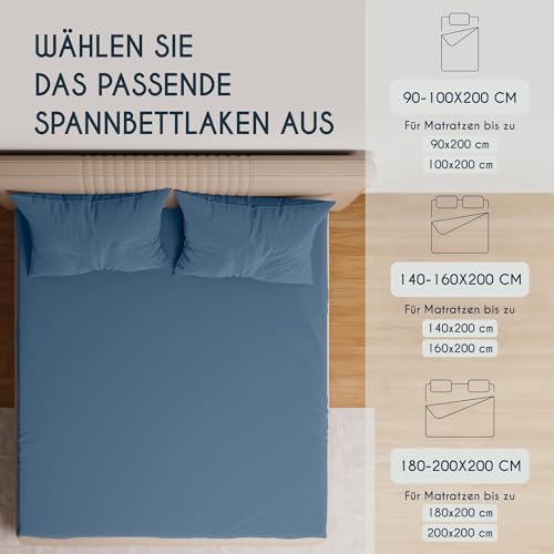 Dreamzie - Topper Spannbettlaken - 90x200cm / 100x200cm - 100% Baumwolle – Ansicht 6