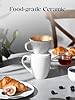 DOWAN Pour Over Coffee Maker, Non-Electric Pour Over Coffee Dripper, Manual Brew Maker, Single Cups Porcelain Slow Brewing Accessories for Gifts,White