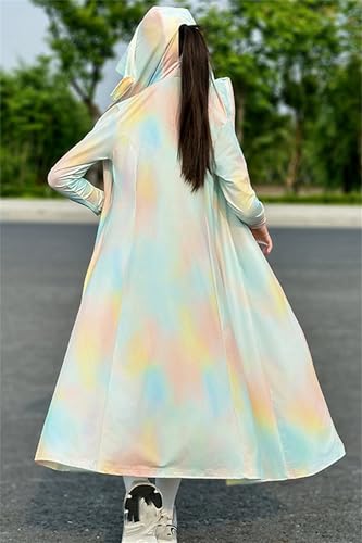 Cromoncent Girls Sun Protection Hoodie Coat Cover-Up Dress Hooded Cooling Shirt with Pockets, 4-14 Years3