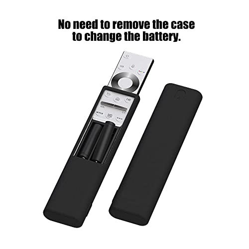 Image of Oboe Silicone Tv Remote Cover Compatible with Samsung Smart TV QLED TV Remote BN59-01311 Protective Case with Loop (Black) [Remote NOT Included]