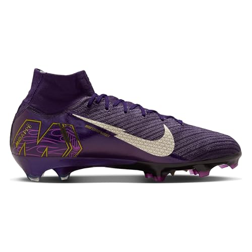 Nike Mercurial Superfly 10 Elite Kylian Mbappe FG High-Top Soccer Cleats (FQ8692-500, Grand Purple/Pale Ivory)3