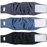 wegreeco Washable Male Dog Belly Band (Stylish Pattern)- Pack of 3 - Washable Male Dog Belly Wrap,...