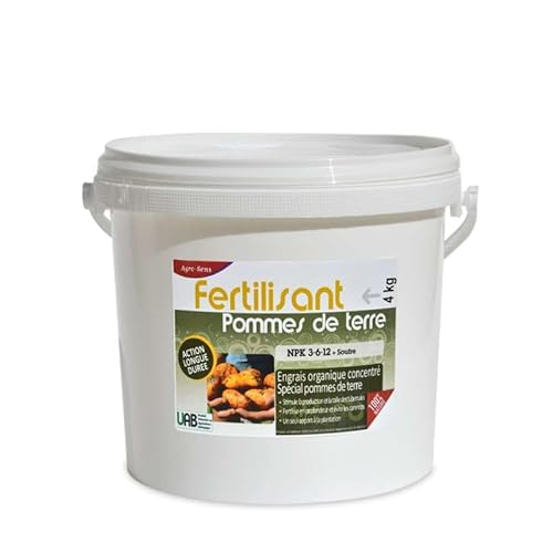 Engrais organique spécial pommes de terre NPK 3-6-12. Seau de 4 kg UAB