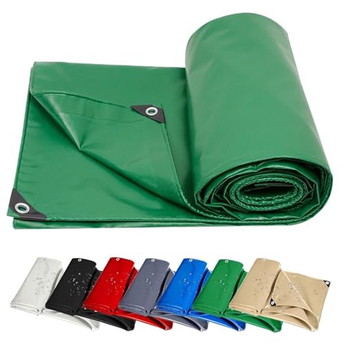Cubierta de lona verde multiuso de alta resistencia con tejido impermeable densificado 2