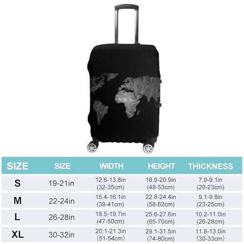 World Map Rosette Spiral Geometric Luggage Covers Washable Travel Suitcase Cover Elastic Baggage Protector2