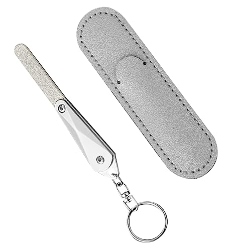 HAKIDZEL ステンレス製爪やすり 両面仕様 マニ ツール 指用 足用 天然爪用属製ネイルファイル 保護ケース付き