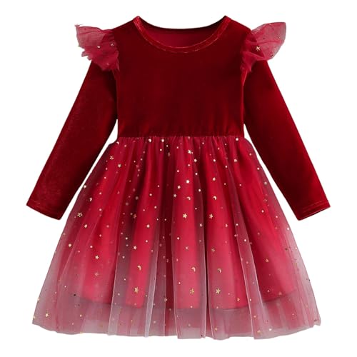 Generisch Mädchen Kleider Prinzessin Kleid Mädchen Samt Langarm...