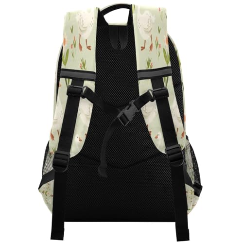 ALAZA Floral Duck Goose Backpack School Bag Laptop Bags Daypack Bookbag for Teen Girls Kids Boys, 13 14 15.6 inch2