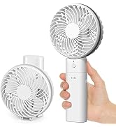 Wasuka Portable Handheld Fan, USB Rechargeable Hand Fan Desk Fan