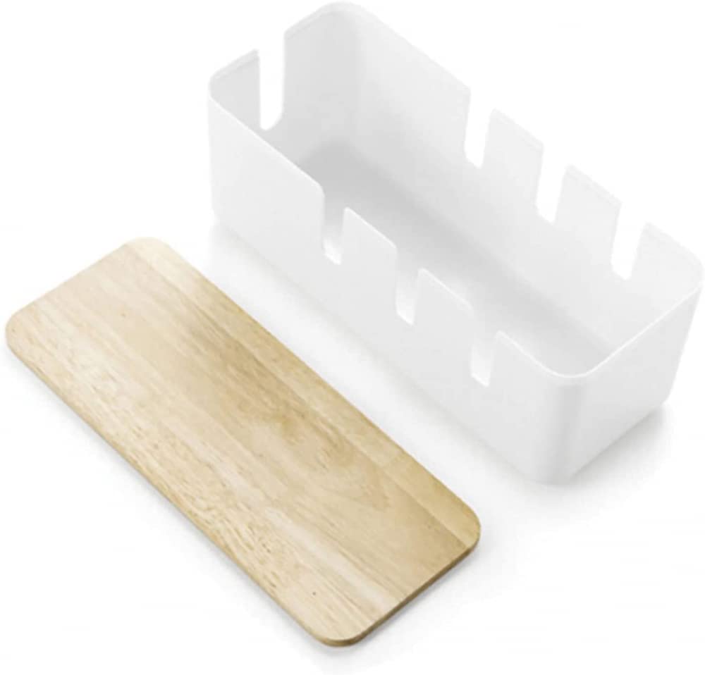 Scatola Portacavi, Scatola Portacavi Per Gestione Cavi Scatola Portaoggetti Presa Multipla Scatola Portaoggetti Per Organizzatore Prese Multiple Con Coperchio In Legno, Pratica Scatola Di Ricarica