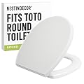 For TOTO Toilet Seat,Round,Soft Close,Perfect TOTO Toilet Replacement Parts,Slow Close,Round