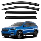 Window Visors Rain Guards for 2014-2023 Jeep Cherokee, Out-Channel Window Vent Wind Deflectors Visors Shades for 14-23 Cherokee KL