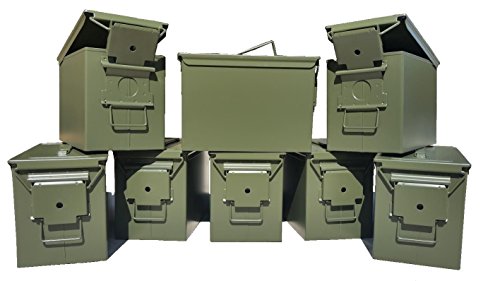 Eight Cans! 8-Pack of New Mil-Spec PA108 Fat 50 Cal Saw Box Ammo Cans Without Stencils
