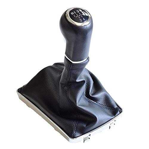 Kakulkomen 5 Speed Manual Gear Shift Knob Lever Gaiter Boot Cover Case for Vauxhall OPEL Astra III H 1.6 2004 2005 2006 2007 2008 2009 2010 (5 Speed-Black)