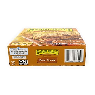 Nature Valley, Crunchy Granola Bars, Pecan Crunch, 8.9oz Box (Pack of 4)