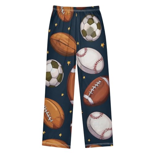 Football Starry Boys Long Pants Soft Trousers Elastic Waist Kids Lounge Bottoms with Pockets S-XL2