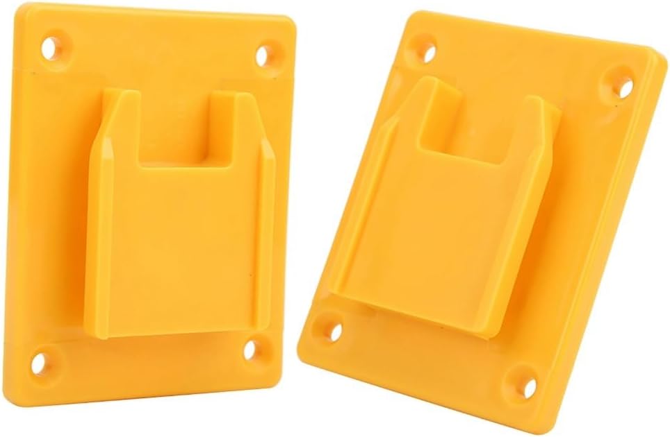 2PCs Suitable for Milwaukee M18 18v / 20V Power Tool Machine Wall Shelf Fixing Devices(Yellow)