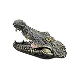 cabeza cocodrilo radiocontrol Utiliza cabezas de cocodrilo realistas como decoración fresca del hogar en cualquier lugar de tu hogar. También se puede utilizar como regalo de Halloween y decoración del hogar.