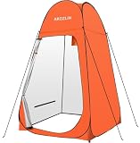 AKOZLIN Portable Pop Up Shower Toilet Tent with Silver Coated 74.8" High