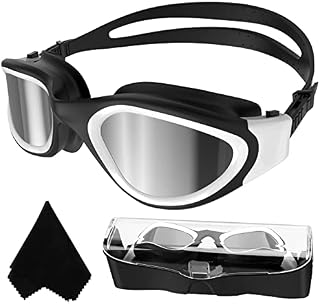 Adult Swimming Goggles,Polarized Open Water Goggles Swimming Anti Fog UV Protection No Leakage Clear Vision Easy to Adjust for Adults Men Women Teenagers