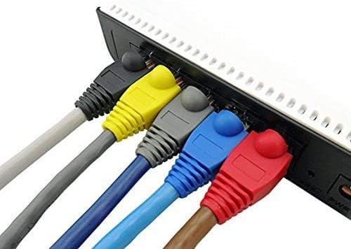 ZXF RJ45 Connector Network Plug Sheath Cable Plug Cable Ends Plug Connector Cover Boots Cap 100Pcs