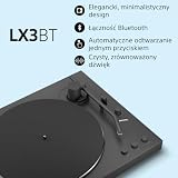 Sony PS-LX3BT, bezprzewodowy gramofon Bluetooth, automatyczne odtwarzanie, bezprzewodowe audio Hi-Res, napęd paskowy, wbudowany przedwzmacniacz, obsługa 2 prędkości, pokrywa przeciwkurzowa