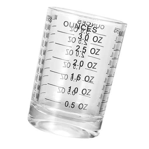 CIYODO Taza Medidora De Vidrio Transparente con Escala Clara Resistente y Duradera para Medir Líquidos Café y Leche Casa Cafeterías y Restaurantes