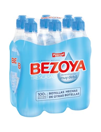 Bezoya- Agua mineral. Agua de mineralización muy débil – Pack de 6 x 750ml. Tapón sport