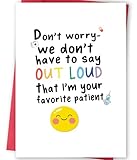 FANCYLUCKY Funny Thank You Card Gifts for Doctors Nurses, Humorous Appreciation Cards for Hospital Medical Staff, National Doctors Day Card Gifts for Women Men