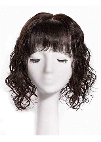 Couronne cheveux humains bouclés volumisante femme avec base en soie de haute qualité