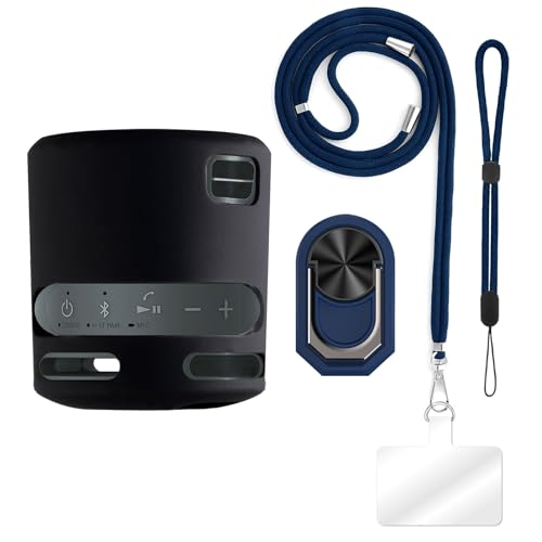 ESACMOT [4 in 1] �P�[�X Sony SRS-XB100 �Ƃ̌݊�������A�X�g���b�v�A���X�g�o���h�A�����O�t���A�ϏՌ��ی�J�o�[���s�p�Z�b�g (�u���[�Z�b�g)