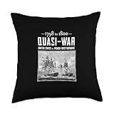 Quasi-War Naval Battle 1798 to 1800 Throw Pillow