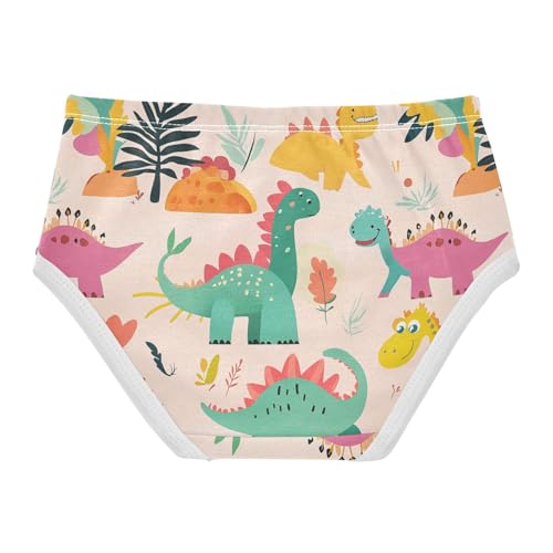 Wusikd Dinosaurs Girls' Underwear Cotton Fun Colored Girls Briefs Soft Toddler Underwear 2T2