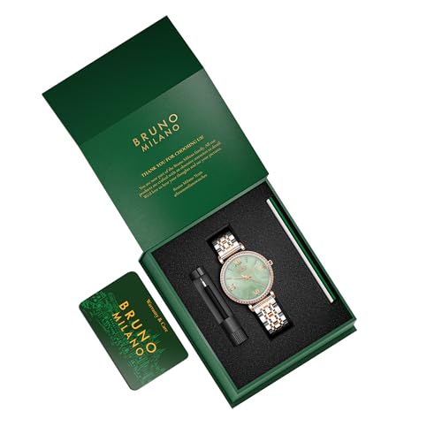Image of BRUNO MILANO Luxe Diamond Studded Bezel Watch for Women and Girls